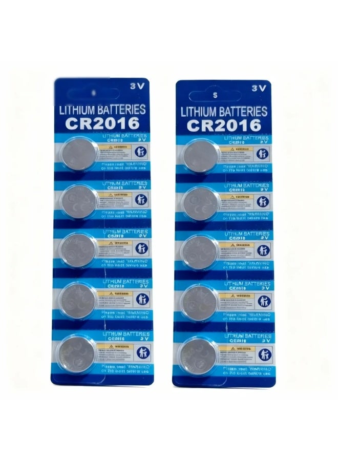 وبوت جي سي سي بطارية CR2016 ليثيوم 3 فولت عبوة 10 قطع (2×5 خلايا) بطاريات زرية عالية الجودة بجهد ثابت وعمر تخزين طويل وطاقة موثوقة للساعات، مفاتيح السيارات، أجهزة التحكم، الآلات الحاسبة والأجهزة الإلكترونية الرفيعة - Image 3